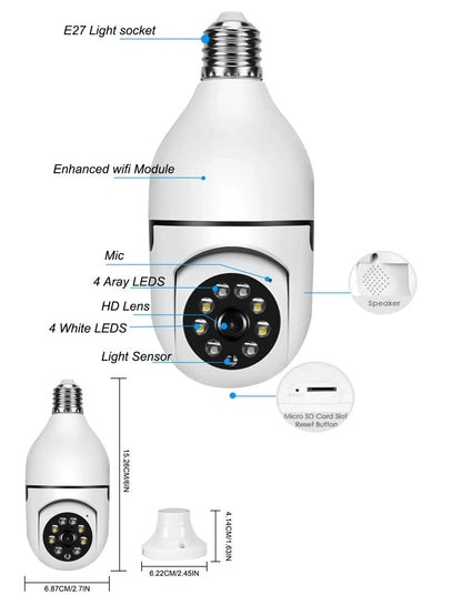 E27 Smart Bulb Camera