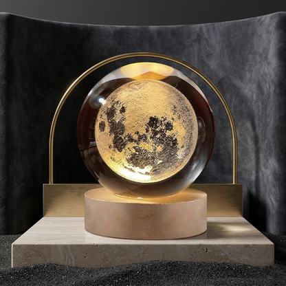 3D Moon Crystal Lamp