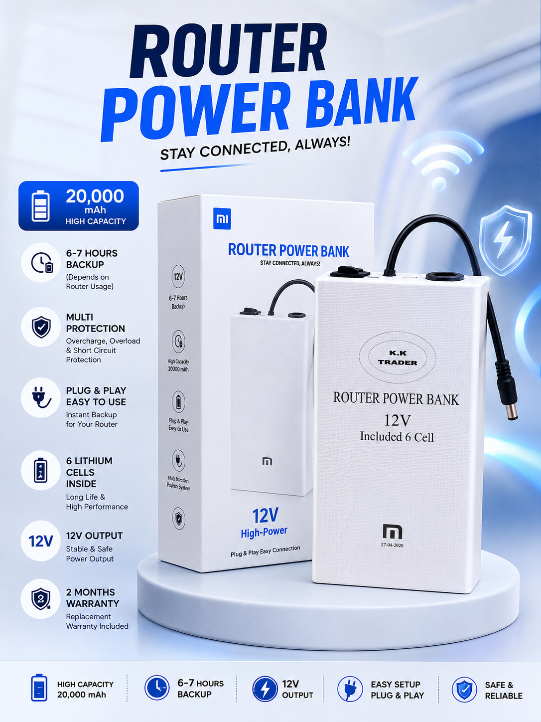 Router Power Bank – 20000mAh