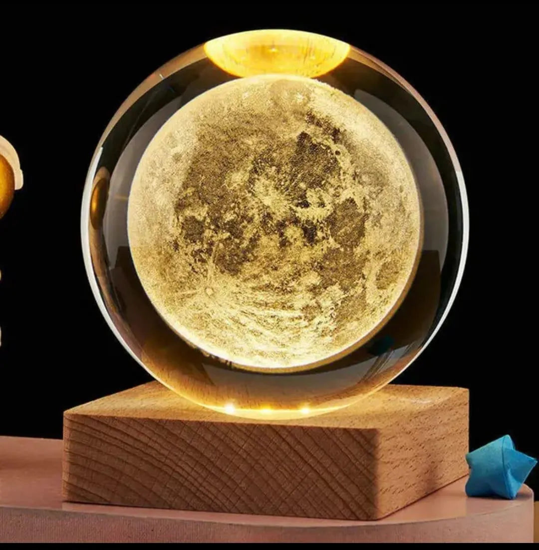 3D Moon Crystal Lamp